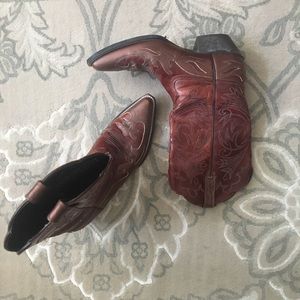 Ariat Leather Cowboy Cowgirl Boots Size 8.5